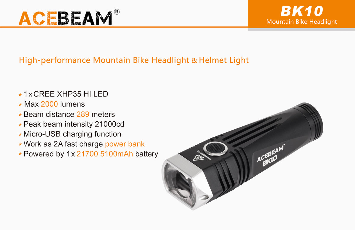 AceBeam BK10 Hjólaljós
