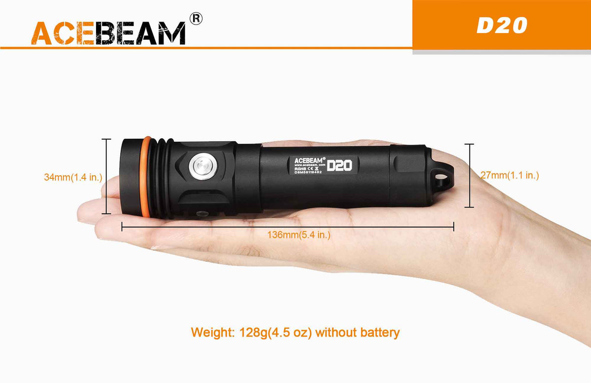 AceBeam D20 Kafaraljós