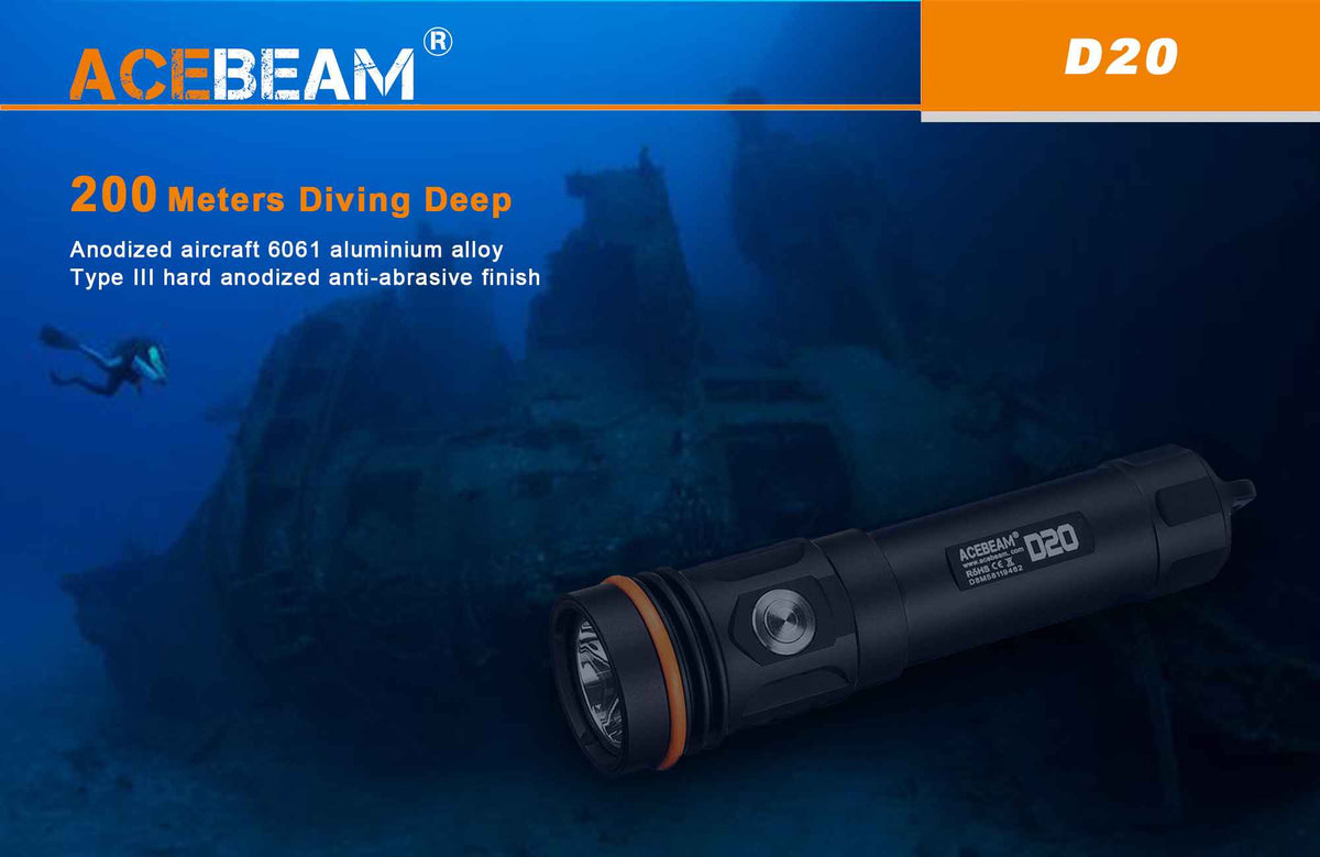 AceBeam D20 Kafaraljós